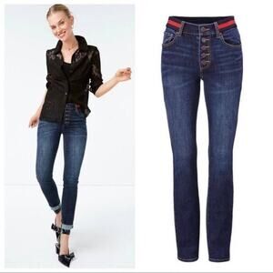 Cabi 3751 Simone banded waist button fly skinny jeans size 2